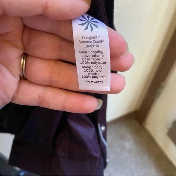 Athleta Downpour Coat Waterproof Mid Length Hooded Purple Full Zip: XXS - Picture 9 of 14